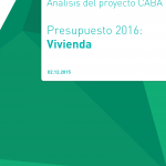 Presupuesto para el área de Vivienda:  Análisis del Proyecto 2016